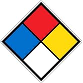 12 inch NFPA 704 Placard Diamond, Plastic NFPA Sign Blank with Mounting Holes, Customizable for any Hazard Identification, Made in the USA by ComplianceSigns
