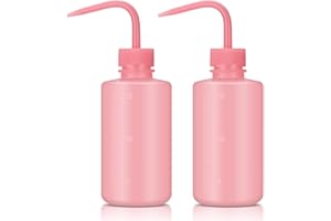 Tattoo Wash Bottle Squeeze, ATOMUS 2pcs 250ml Pink Water Squirt Bottle Succulent Watering, Safety Rinse Bottle Watering Tools