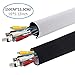 AGPtEK (59 inches Long, 5.3 inches Wide) Neoprene Adjustable Cable Sleeves for TV Computer Cable Management Sleeves for PC/Home Theater/Speaker Home Entertainment Center, 1 Piece