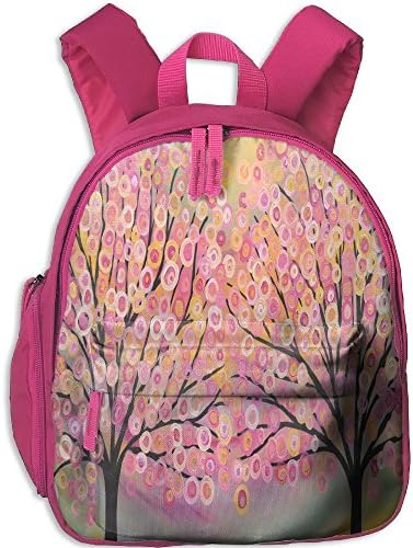 Toddler Pre School Backpack Boy&amp;girl's Blossoming Trees Iridescent Pink Book Bag