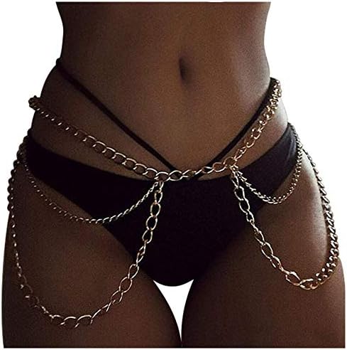 Silver or Gold Sexy Waist Chain Belt, Fashion Belly Chain Body Jewelry for Women, Thigh Hip Chain Fashion Accessory