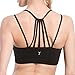 Women's Sexy Strappys Wirefree Yoga Sports Bra Black S