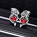 Blingsoul Disc Game Merchandise Earrings - Red Crystal Dragon Studs Costume Jewelry Gift for Women | [J100022] Gam Throns