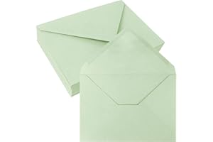 JAGERGREEN 50 Pack 5x7 Envelopes Letter Size, Green A7 Envelopes Self Seal for Wedding Invitation, Envelope 5.4x7.6 for Greeting Cards, Photos, Baby Shower, Graduation, Thank You Cards, Announcements