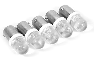 T11 Dashboard Light, 20Pcs BA9S H6W 1895 1LED Car LED White Light Bulb, 12V*0.02A, 8000K, 20lm, Low Wattage
