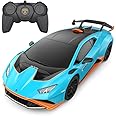 RASTAR by Lamborghini Huracan STO RC Car 1:24 Scale Remote Control Toy Car, R/C Model Vehicle for Kids - Blue, (STO1)