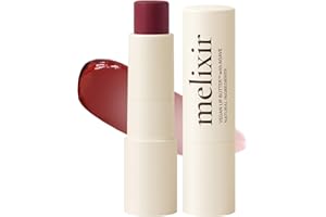 Melixir Vegan Lip Butter #11 Autumn Rain(Tinted) (+11 more colors) 0.13oz, Bee Free, Petrolatum Free, Deep Nourishing Plant-Based Vegan Chapstick, Vegan Lip Balm for Dry, Cracked and Chapped Lips