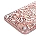 Iphone 7 Case, Clear Crystal Sparkle 3D Diamond-shaped Design Flexible TPU Protective Case Slim fit Apple Iphone 7 (4.7 Inch) (Rose Gold)
