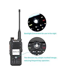 Retevis RT82 Radio de correa dual DMR digital de 2 vías Resistente al agua 3000 Canales 10000 Lista de contactos GPS Radioaficionado con función de grabación (1 paquete)
