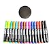 Brilli Dry Erase Markers (Bullet Tip) + FREE MAGNETIC ERASER – Set of 16 x Premium Eco Whiteboard Pens - Assorted Colors - EXTRA Black, Blue & Red – Non-Toxic & Low Odor OFFICE CLASS TEACHERS