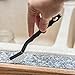 SPARTA Flo-Pac Grout Brush, Utility Brush with Crimped Stainless Steel Bristles for Cleaning, Detail Work, and Janitorial Use, 7 Inches, Black