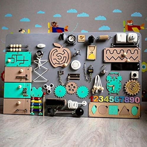 SK-1 European Handmade Wooden Busy Board Clever Puzzles