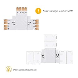LightingWill 24Pack 4-Pin RGB LED Light Strip