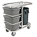 Begale 16 Quart Rectangular Plastic Wash Basins, 4-Pack Dish Pan, Gray