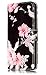 JanCalm for iPhone 6S Plus Wallet Case,iPhone 6 Plus Case, [Kickstand] Pattern Premium PU Leather [Card/Cash Slots] Flip Cover for iPhone 6/6S Plus (Black/Flower)