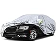 Kaugung 6 Layers Car Cover Custom Fit Chrysler 300 from 2004 to 2025, Waterproof Car Cover All Weather for Automobiles Outdoor Indoor with Zipper Door, Sun Rain Dust Snow Protection.
