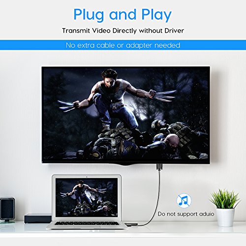 VicTsing HDMI to VGA Converter Adapter with Mirco USB Charging Cord for PC, Laptop, DVD, Desktop and other HDMI Input Devices (Black)