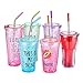 Variety Reusable Metal Drinking Straw With Smooth, Reusable Drinking Straws for Smoothie Cold Beverage (8 set Si)