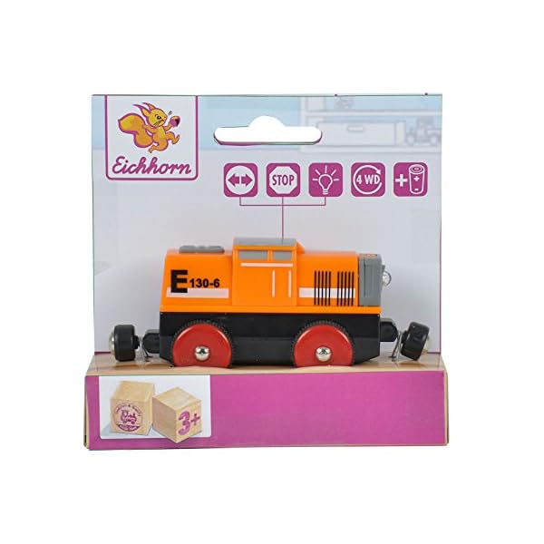 Eichhorn 100001306 - Bahn, Rangier E-Lok 11 cm, mit 4-Radantrieb und vier Funktionen, inkl. Batterien 60 min. Laufzeit – Bild 5