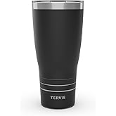 Tervis Traveler Powder Coated Stainless Steel Triple Walled Insulated Tumbler Travel Cup Keeps Drinks Cold & Hot, 30oz, Onyx Shadow