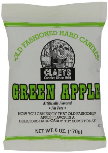 Claey's Green Apple Drops, 6-Ounce Packages (Pack of 12)