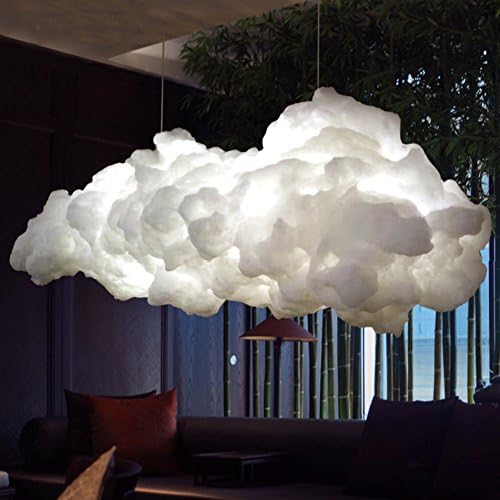 Chandelier,Floating Clouds Creative Personality Cloud Chandelier Hotel Lobby Restaurant Lighting Art Living Room led Lighting Fashion Simple Ceiling Chandelier Diameter 80cm-C