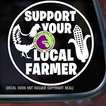 SUPPORT YOUR LOCAL FARMER Vinyl Decal Sticker A