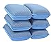 Commercial Miracle Microfiber Kitchen Sponge by Scrub-It - Large - Non-Scratch Heavy Duty Dishwashing Cleaning sponges- Machine Washable- (Blue, 6 Pack)