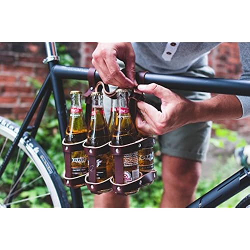 Fyxation Leather Bicycle Carrier (6-Pack), Brown Sports & Outdoors, Outdoor Recreation, Cycling, Accessories, Bike Pack Accessories