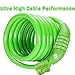 ETRONIC Security Bike Lock Self Coiling Resettable Combination Lock Bike Cable Lock, 6-Feet x 3/8-Inch - Green
