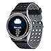 22mm Silicone Quick Release SmartWatch Bands for Moto 360 2 46mm/Samsung Gear S3/LG G Watch W100,R W110,Urbane W150/Pebble Time & Time Steel(Black/Gray)