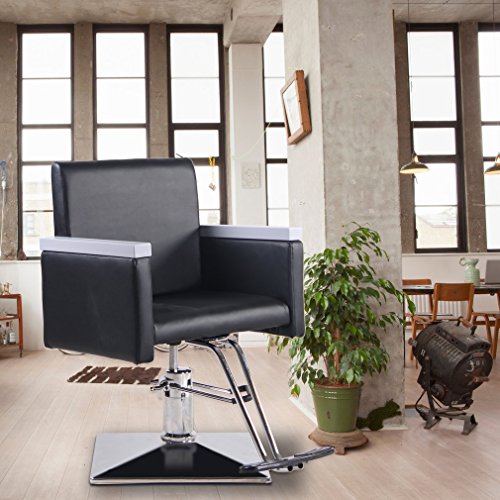 image for Homgrace Classic Hydraulic Barber Chair, Adjustable Styling Square Hai