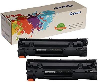 Qwen Compatible Black Toner Cartridge Replacement for HP 85A CE285A CB435A 35A Canon CRG725 CRG125 for HP LaserJet P1102w M1212nf M1217 M1132 M1214 CANON LBP 3100 3010 Printer Ink Black 2 dual Pack