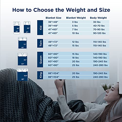 Bedsure Weighted Blanket King Size with Removable Cover Washable