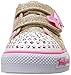 Skechers Kids Twinkle Toes Shuffles Sweet Steps Light-Up Sneaker,Gold Stars,10 M US Toddler