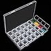 Outee 3 Pack 28 Grids Diamond Painting Box Storage 5D Diamond Painting Accessories Storage Box for Diamond Embroidery with 3 Pack Tweezers and 168 Pieces Craft Label Marker Sticker