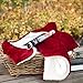 Bedsure GentleSoft Sherpa Fleece Throw Blanket for Couch - Thick and Warm, Soft Fuzzy Plush Throw Christmas Blanket for Winter, Red, 50x60 Inches