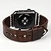 MAIKES Compatible with Apple Watch Strap 42mm 38mm 40mm 44mm 4 Colors Oil Wax Leather Watch Band Replacement for iWatch Apple Watch Series 4/3/2/1 (Band for Apple Watch 44mm, Dark Brown+Black Buckle)