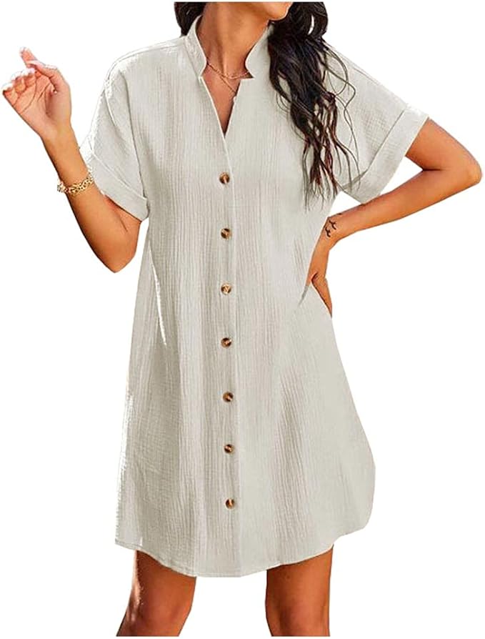 womens linen beach shirt
