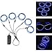 Ourbest 5in1 Neon Strip Light Kit, EL Wire Neon Lights Kit for Cosplay Dress, Handcraft Cosplay Party Decoration 3Mode Stay/Slow/Fast Flash (15Ft 5Pack 3Ft Blue)