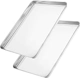 Terlulu Baking Tray Set of 2 Stainless Steel Large Oven Pans 40.5x30.5x2.5 cm view 9