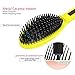 Gisala Metal Ceramic Heater Hair Straightening Brush,450℉/230℃,Auto Lock,Anti Scald,Adjustable Temperature,Instant Heat Up Hair Straightener(Light Yellow)