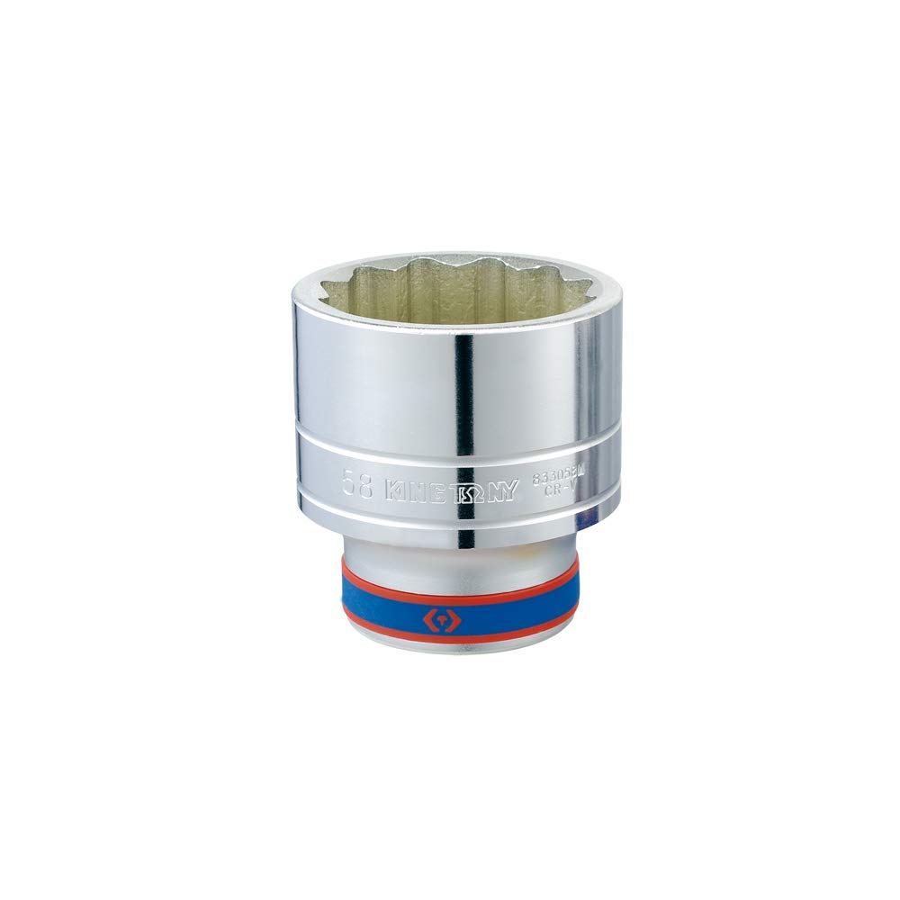 KING TONY 833063M 12 Point Socket, Dia 63 mm, 1-inch