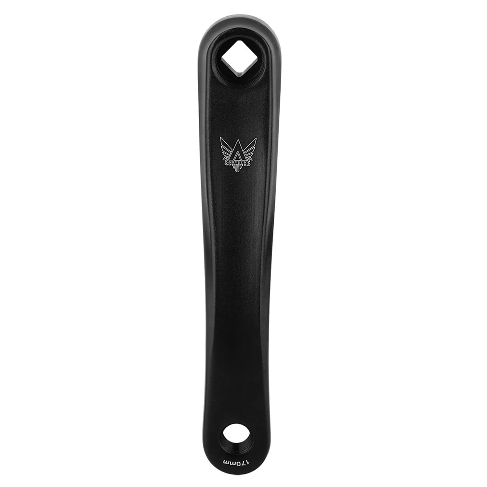 Keenso Bike Crank Arm, 170mm Bike Aluminum Alloy Left Single Chain Crank Arm Replacement Accessory(Rhombic Hole-Black) Bicycle repair tools Riding