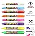 ProStationery Chalk Markers Fine Tip Erasable Liquid Chalk Marker Pen with Reversible Tip W60 6mm 8 Neon Colours with Free 40 Chalk Board Labels