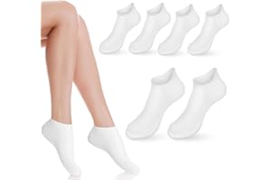 3 Pairs Silicone Moisturizing Socks for Dry Cracked Heels – Reusable Gel Foot Repair Socks with Non-Slip Design – Hydrating O