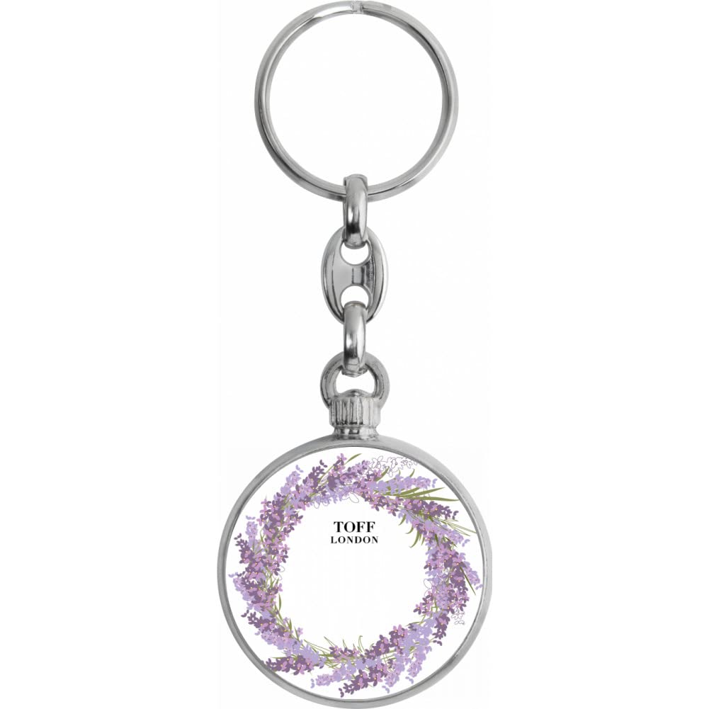 Toff London Purple Lavender Flower Keyring
