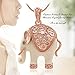 Kemstone Lovely Rose Gold Animal Pendant Necklace Long Necklace Jewelry for Women (elephant,short)