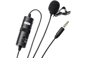 Boya BYM1 by Shotgun Video Microphone by-M1 Ultimate 3.5mm Lapel Mic Clip-On Video Recording Omnidirectional Condenser for iP