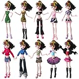 UCanaan 13Pcs Doll Clothes and Accessories for Monster high Dolls Includes 10 Sets Handmade Clothes